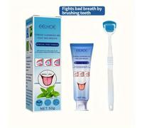 TEMU Gel Limpiador de Lengua con Set de Cepillo, 50 Gramos