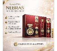 TEMU Gift Set Lattafa, Perfume Eau De Parfum 100ml + Mini Perfume 20ml + Desodorante 200ml + Atomizador Recargable - Árabe Unisex Oriental con y Cacao ( Gift Set)