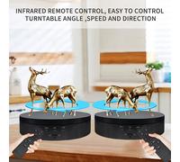 TEMU Giratorio Eléctrico 360° con Control Remoto - Soporte de Exhibición de Ideal para Fotografía, Discos de Vinilo, Teléfonos y Videos de Acción, Mesa Eléctrica de 14.6 cm
