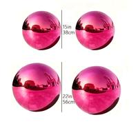 TEMU Globos Jumbo Rosados - Reflectantes con Espejo Inflable - de Papel - Reutilizables, para Fiestas, , , Decoración , | Función Autosellante, de