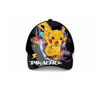 TEMU Gorra de béisbol ajustable de Pokémon Pikachu para niños - Sombrero de sol de anime para con rayas para niños y niñas, protección solar y estilo casual (negro y )