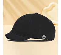 TEMU Gorra de béisbol para hombre, elegante y original, con diseño de calavera, visera corta, para viajes al , vacaciones, uso casual y estilo hip-hop, ideal para papás.