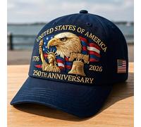 TEMU Gorra de béisbol patriótica para hombre, americano 1776-2026, con diseño de y de 50 estrellas. y adecuada para todas , ajustable para hombres y mujeres. Gorra para de la el 4 de