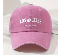TEMU Gorra de béisbol unisex "Los Angeles" vintage estampada, gorra 100% poliéster, ajustable para deportes al , adecuada para pesca y camping, tema de , lavable a