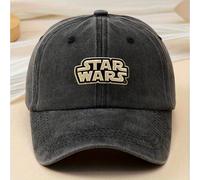 TEMU Gorra de Béisbol Vintage STAR WARS 2D , 1 pieza - Gorra Desgastada Unisex con Estampado del Logotipo , Lavable en Máquina para Hombres y Mujeres
