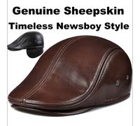TEMU Gorra estilo "newsboy" para hombre de de primera calidad y cuero , un regalo festivo adecuado para conducir, cazar y pescar. Lavar solo a
