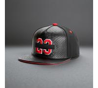 TEMU Gorra Snapback Negra para Hombre con Detalles Rojos, Bordada con el Número 23, Tira Ajustable Ideal para , Deportes y Looks Casuales