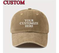 TEMU Gorras de béisbol personalizadas lavables a la máquina - Gorras ajustables y ligeras aptas para hombres como para mujeres - con tu texto, fotos o logos - Disponibles en varios colores