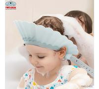 TEMU Gorro de champú, gorro de baño impermeable ajustable para bebés, sombrero parasol para bañarse (estilo origami, disponible en rosa/azul/)