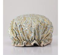 TEMU Gorro de ducha con estampado de leopardo de capa con , que una capa exterior estampada y una forro interior