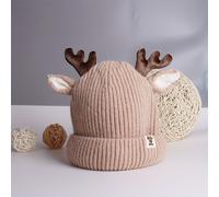 TEMU Gorro de Invierno Tejido con Orejas Adorables de - Beanie y Plegable para Niños & Niñas, Regalo de Acción de Gracias Navideño, a (/Beige/Azul/), Cabeza Festiva Infantil, Tema Animal , Decorativos