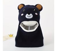 TEMU Gorro de Invierno Todo en Uno, Gorro de Punto con Forro y Bufanda Tierna, Gorro Unisex con Protección para y a Prueba de Viento