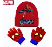 TEMU Gorro de Punto Temático de MARVEL Avengers con y Guantes, Accesorios Unisex para Frío, Ideal para Invierno y Moda Casual en Climas Fríos, Equipo de Superhéroes para Navidad, o Uso en