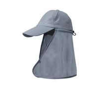 TEMU Gorro de senderismo y pesca para exteriores, gorra de pescador de secado rápido para hombre, sombrero parasol desmontable con bufanda, sombrero panamá, sin batería