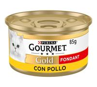 TEMU GOURMET Gold Fondant, Comida Húmeda para Gato Adulto, Mousse con Salsa, Pack de 24 Latas de 85 g