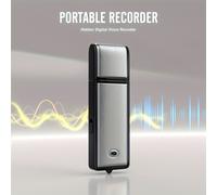 TEMU Grabadora Digital de 64GB: Dispositivo de Grabación USB, Operación con un , de Carga de 2H, Grabación en Formato WAV/MP3, Audio y Video Portátil, Grabadora de