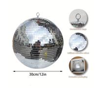 TEMU Gran Esfera de Espejo Disco - Adorno de Plateada, Regalo para Navidad y San Valentín, Reflectante para el Hogar, Fiestas, y Decoraciones de Comerciales