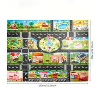 TEMU Gran Mapa de Fantasía para Estacionamiento Mágico con 10 Intercambiables - Portátil, Material No Tejido Duradero, Ideal para Interacción entre y Juego