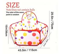 TEMU Gran Piscina de Bolas Plegable con Tienda para Niños Pequeños, Canasta de Baloncesto , Juguete para Gatear, Juego para Interior y Exterior, Bolas No Incluidas