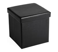 TEMU GREATOOL Almacenamiento, Plegable, Puff Ottoman Almacenaje Plegable Polipiel 38x38x38CM