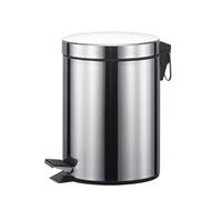 TEMU GREATOOL Papelera Metal, de Basura con Pedal, de Basura de Acero Inocidable, de Basura con Reposapiés Antideslizante para Cocina, Baño, Oficina, 3 , Plata