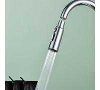 TEMU Grifo Antisalpicaduras de Cobre Plateado: Adaptador Giratorio Universal para Fregadero con Boquilla Refuerzo, Herramienta Anti-Salpicos para Lavabo