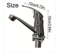 TEMU Grifo de Lavabo de Baño de Una Manija con Agujero, Grifo de Agua Fría con Mango Elevable,