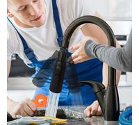 TEMU Grifo plateado a prueba de salpicaduras de cobre, un grifo de cocina versátil con un protector contra salpicaduras giratorio y una boquilla de extensión universal para aumentar la presión