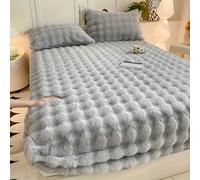 TEMU Gruesa para Colchón de de Otoño e Invierno con Forro de Felpa de 360°, que un Tejido Beige y Transpirable que Absorbe la Humedad, para Adecuar la Cama, Garantizando un Sueño