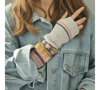 TEMU GUANTES DE INVIERNO COVERBUTER PARA MUJER - Diseño Bohemio con Estampado de Estrellas, Bloques de Color, Cubiertas Elásticas y Cálidas para Salidas Informales, a /Limpieza , Jacquard, Elegante