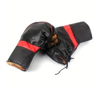 TEMU Guantes de manillar de motocicleta de cuero PU para invierno, cubierta de agarre para motonieve, impermeable y , forro , para accesorios de motocicletas y bicicletas eléctricas