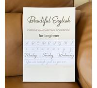 TEMU Guía de para caligrafía dirigida a adultos: Un cuaderno de ejercicios para caligrafía manual con alfabetos, frases y oraciones | 32 páginas de ejercicios de fuentes en inglés para principiantes