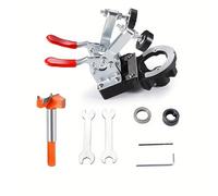 TEMU Guía de perforación de bisagra oculta Herramienta de carpintería para taladrar agujeros de bisagra Localizador de abridor de agujeros para puertas y armarios