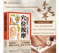 TEMU Guía de Salud y Bienestar: Dibujo e Ilustración del Masaje de Puntos de Acupuntura en Manos, Pies y Orejas. Versión China