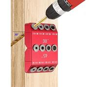 TEMU Guía de taladro metálica de 30/45/, kit de taladro inclinado de aluminio para de madera, tornillo de lag, barandilla, cubierta, barandilla de escalera, construcción de metal duradera