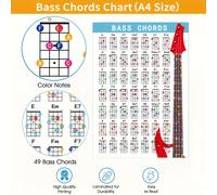 TEMU Guía de y Diapasón de de de Fácil Agarre y Duradero - para Principiantes y Enseñanza, Papel de 250gsm, Acabado Laminado de Cara