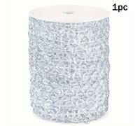 TEMU Guirnalda de Cuentas de Cristal Acrílico de 30m (1 pieza) - Cuentas Cuadriláteras Transparentes de 10mm para Decoración Navideña DIY, de Boda, Adornos de Fiesta de y de Joyería Festiva
