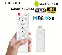 TEMU H96 MAX H313 Mini TV Stick para 14, 4 WiFi6, inalámbrico 5.04K@60fps, ATV, reproductor de medios con asistente de Google, USB 2.0, resolución 4K, control remoto, sin batería - TUOGTCI