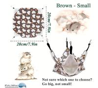 TEMU Hamaca capa para mascotas pequeñas, hamaca colgante con saco de dormir acolchado y cama juguete adecuada para , loros, ardillas, hámsters y jaulas de cobayas