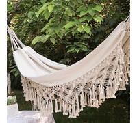 TEMU Hamaca Colgante Bohemia, Cesta Nórdica de Estilo Nórdico, Columpio Tejido con para Patio, Soporta 250kg