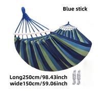 TEMU Hamaca de Jardín con Varillas de Madera, Hamaca de Tela a Rayas Vibrantes con Diseño Antivuelco y 2 Cuerdas - Ideal para Relajación en Jardines, Exteriores, Interiores y Acampar