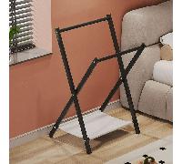 TEMU Hay un perchero y un soporte para sombreros junto a la cama, que como estante de almacenamiento y secado en el dormitorio principal