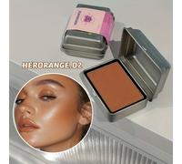 TEMU HERORANGE Paleta de en Polvo Mate de 6 Colores, con Polvo de Saturación y Colores Suaves , Resistente y de Larga Duración, Melocotón, Naranja y Marrón, para Crear un Look de Maquillaje