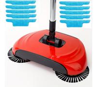 TEMU Herramienta de Barrido Inalámbrica para Pisos de Madera y Azulejos, Escoba, Recogedor y Trapeador Tres en Uno, Barredora Manual de Empuje