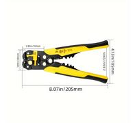 TEMU Herramienta de crimpado, cortador de cables, automático, herramienta de multifuncional, alicates de crimpado, alicates para cables y herramientas de para eléctrico, corte de cables y crimpado ()