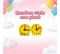 TEMU Herramienta de Enseñanza con Esfera de Reloj Amarilla Grande, Manecillas y Azules, con Números para una Lectura Fácil de la Hora