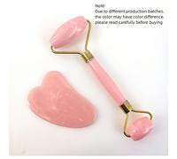 TEMU Herramienta de masaje Gua Sha de resina rosa y set de rodillo facial - una herramienta de relajación manual, como regalo para la relajación del cuerpo y la