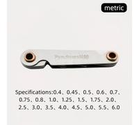 TEMU Herramienta de medición de roscas, calibrador de roscas, de medición de roscas métricas de 60° e de 55°, regla de medición de roscas