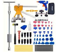 TEMU Herramientas profesionales para reparar abolladuras de coches sin pintura, incluyendo un kit de extractor de abolladuras para carrocería