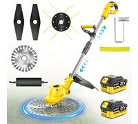 TEMU Highsam 9inch Desbrozadora sin Escobillas | Cortabordes Inalámbrico con 2 Baterías de 4.0Ah, 21V, Juego de Desbrozadoras Multi-Hoja, Bordeadora Eléctrica para Jardín y Patio